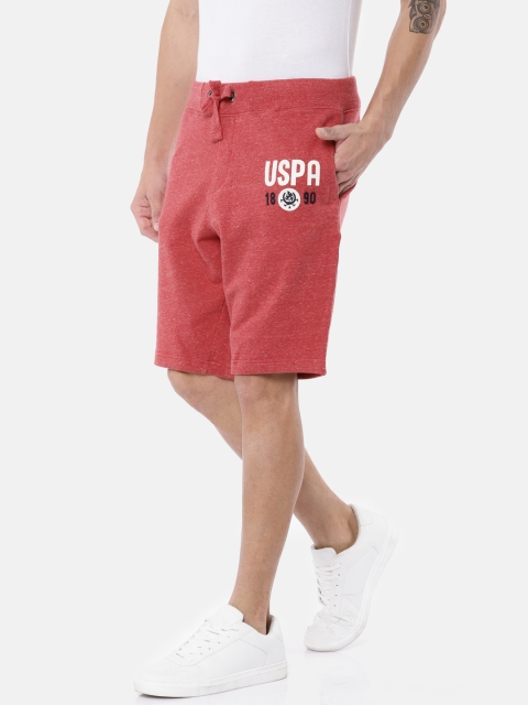 

U.S. Polo Assn. Denim Co. Men Red Solid Regular Fit Regular Shorts
