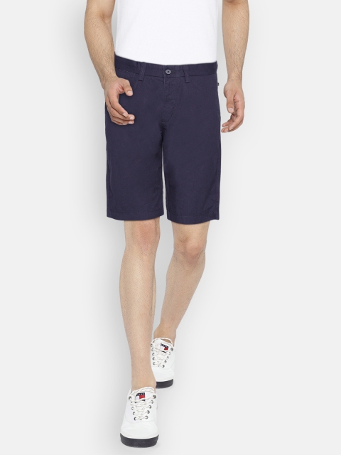 

U.S. Polo Assn. Men Blue Solid Regular Fit Shorts