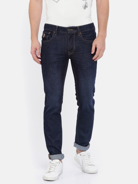

U.S. Polo Assn. Denim Co. Men Blue Skinny Fit Mid-Rise Clean Look Stretchable Jeans