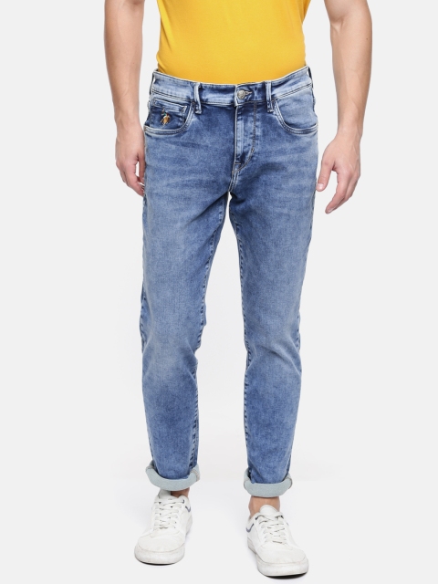 

U.S. Polo Assn. Denim Co. Men Blue Slim Tapered Fit Mid-Rise Clean Look Stretchable Jeans