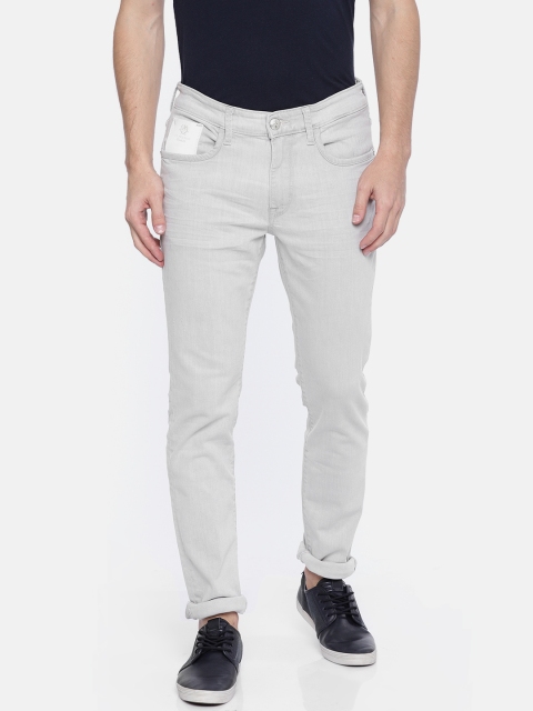

U.S. Polo Assn. Denim Co. Men Grey Slim Fit Mid-Rise Low Distressed Stretchable Jeans
