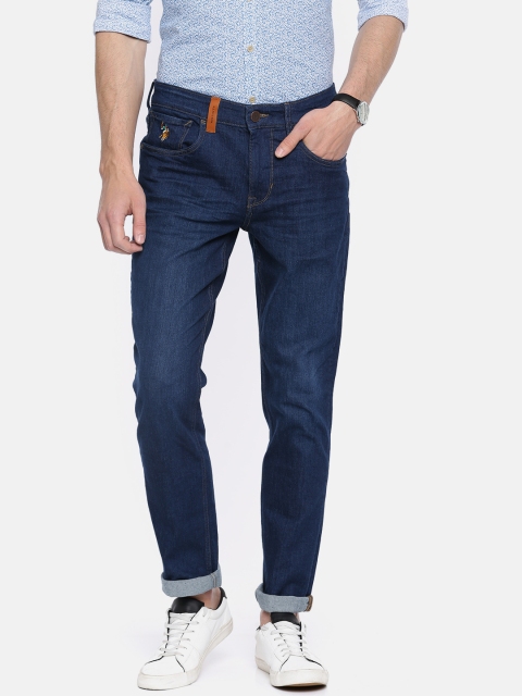 

U.S. Polo Assn. Denim Co. Men Blue Slim Fit Mid-Rise Clean Look Stretchable Jeans