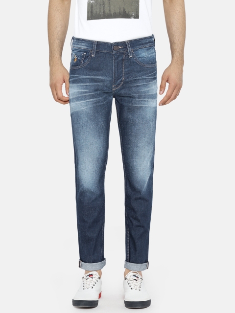 

U.S. Polo Assn. Denim Co. Men Navy Blue Delta Slim Fit Mid-Rise Clean Look Jeans