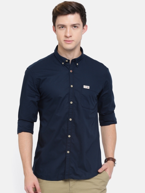 

U.S. Polo Assn. Denim Co. Men Navy Blue Regular Fit Solid Casual Shirt