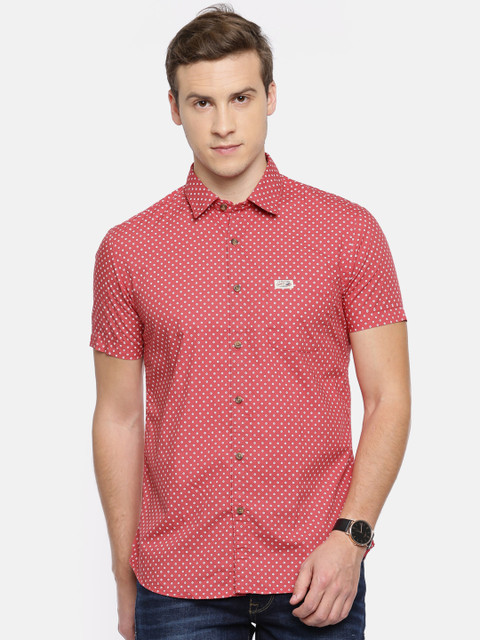 

U.S. Polo Assn. Denim Co. Men Red Printed Casual Shirt