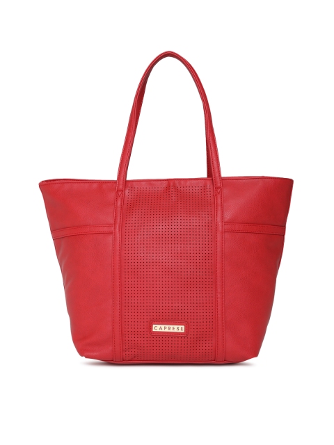 

Caprese Red Laser-Cut Shoulder Bag