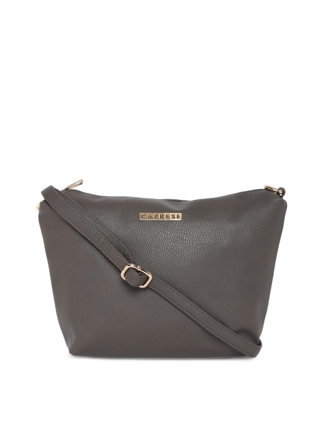 

Caprese Grey Solid Sling Bag