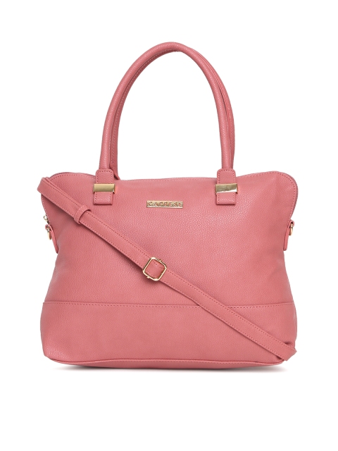 

Caprese Pink Solid Handheld Bag