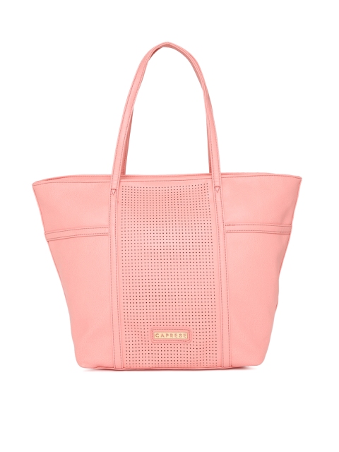 

Caprese Pink Laser-Cut Shoulder Bag