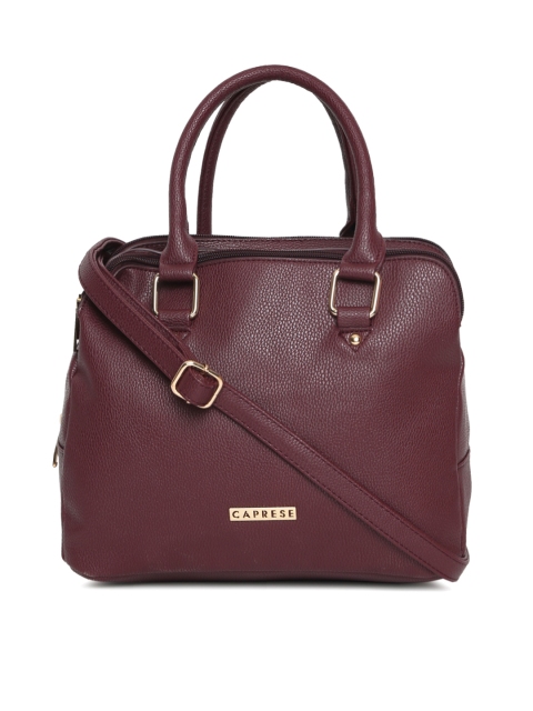 

Caprese Burgundy Solid Handheld Bag