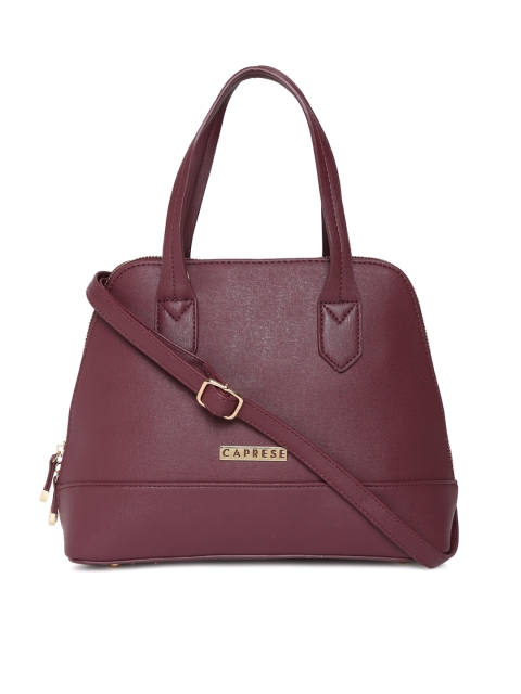 

Caprese Burgundy Solid Handheld Bag