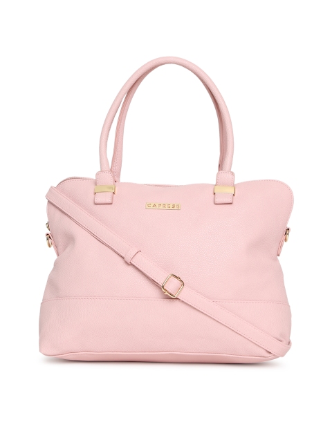 

Caprese Pink Solid Handheld Bag