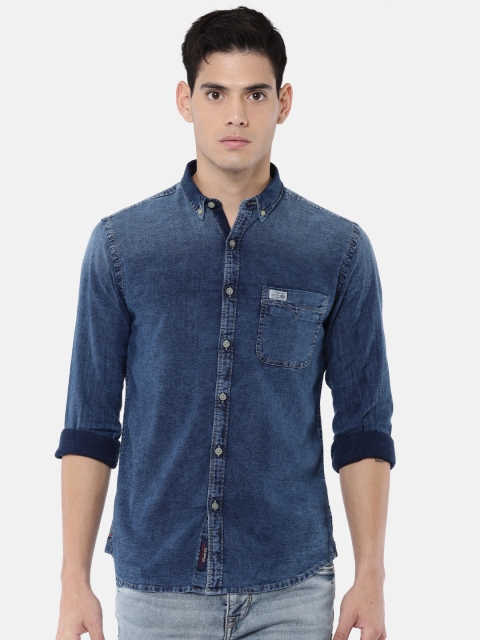 

U.S. Polo Assn. Denim Co. Men Blue Regular Fit Denim Casual Shirt