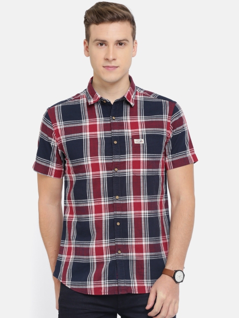 

U.S. Polo Assn. Denim Co. Men Red & Navy Checked Casual Shirt