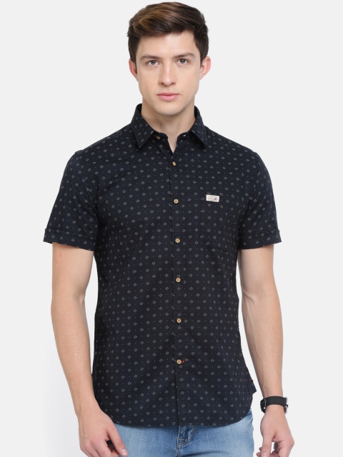 

U.S. Polo Assn. Denim Co. Men Black Regular Fit Printed Casual Shirt