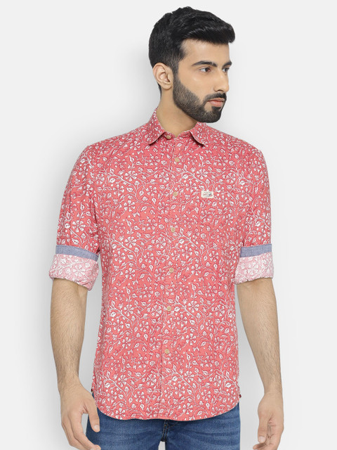 

U.S. Polo Assn. Denim Co. Men Red Regular Fit Printed Casual Shirt