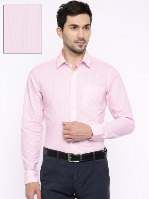

U.S. Polo Assn. Men Pink Regular Fit Striped Formal Shirt