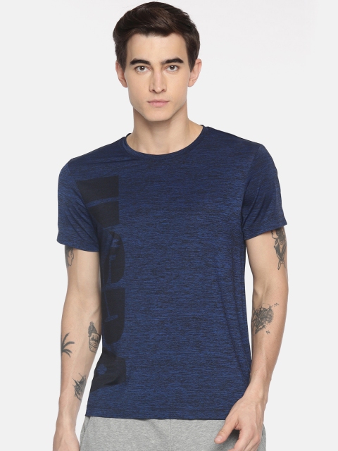 

U.S. Polo Assn. Men Blue Solid Round Neck T-shirt