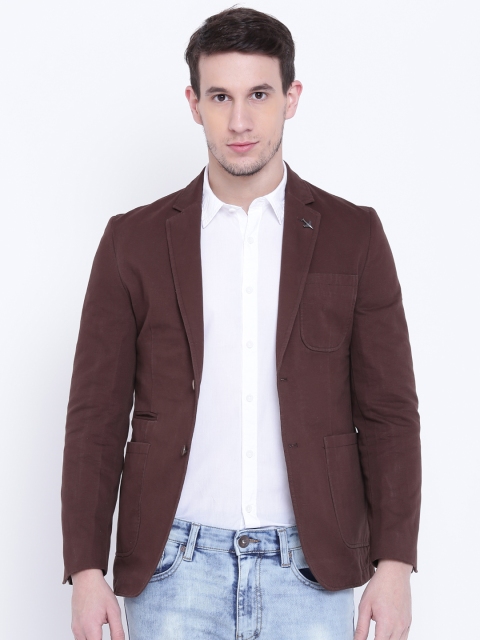 

Van Heusen Sport Brown Slim Fit Single-Breasted Casual Blazer