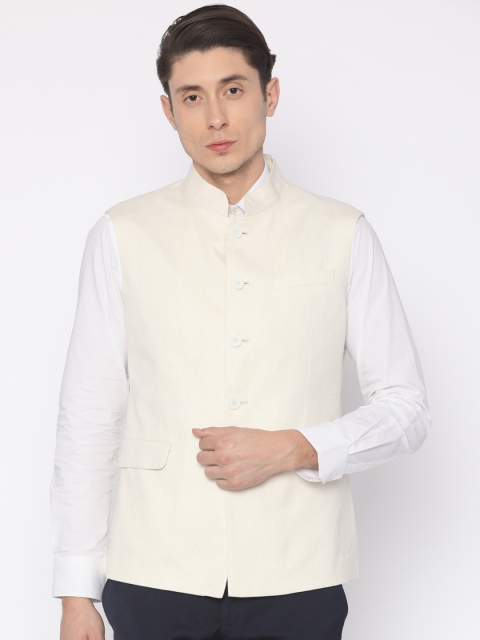

Van Heusen Off-White Slim Fit Nehru Jacket