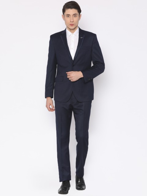 

Van Heusen Navy Blue Slim Fit Single-Breasted Formal Suit