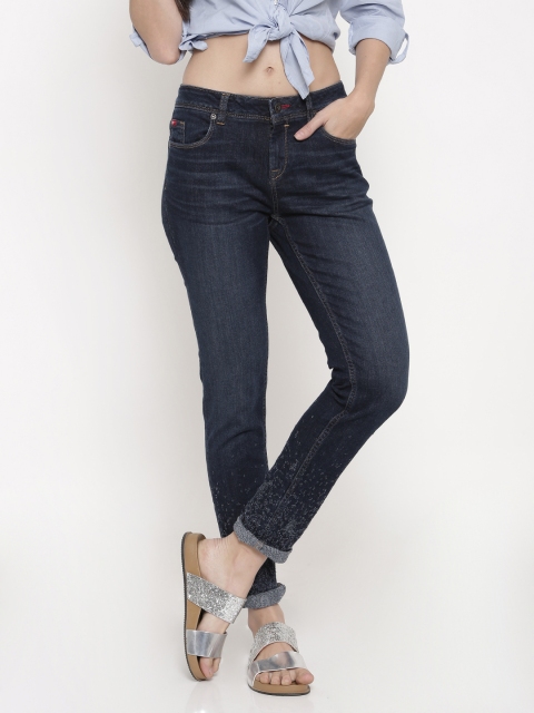 

Lee Cooper Women Blue Annie Slim Fit Mid-Rise Clean Look Stretchable Jeans