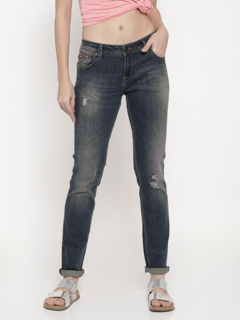 

Lee Cooper Women Blue Christy Slim Fit Low-Rise Mildly Distressed Stretchable Jeans