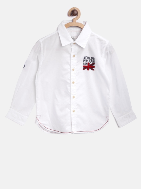 

Pepe Jeans Boys White Printed Detail Casual Shirt
