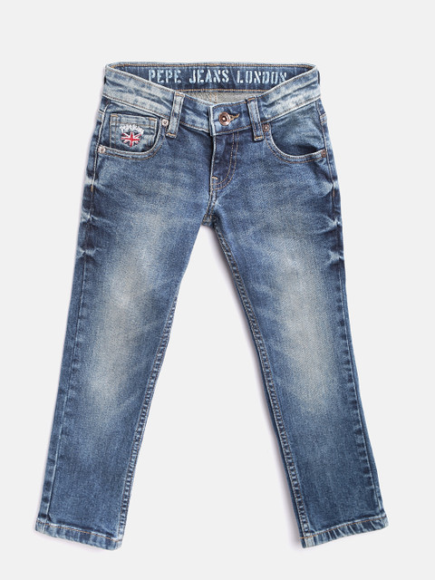 

Pepe Jeans Boys Blue Slim Fit Low-Rise Clean Look Stretchable Jeans