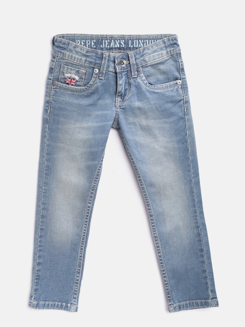 

Pepe Jeans Boys Blue Slim Fit Low-Rise Clean Look Stretchable Jeans