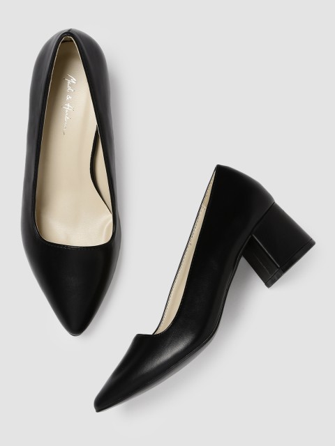 

Mast & Harbour Women Black Solid Block Heels