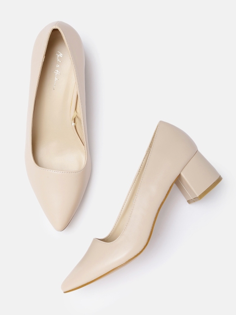 

Mast & Harbour Women Nude-Coloured Solid Pumps