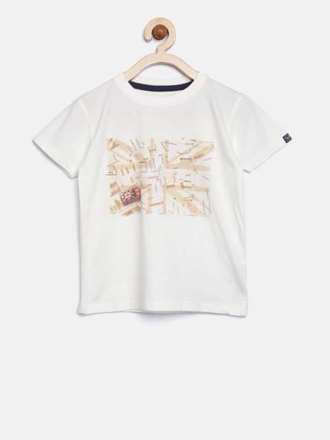 

Pepe Jeans Boys White Printed Round Neck T-Shirt