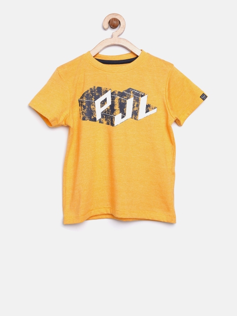 

Pepe Jeans Boys Yellow Printed Round Neck T-shirt