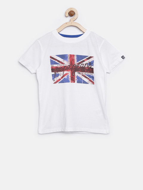 

Pepe Jeans Boys White Printed T-shirt