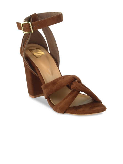 

20Dresses Women Brown Solid Sandals