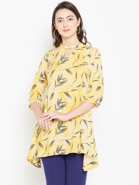

Shree Yellow & Navy Blue Printed Tunic
