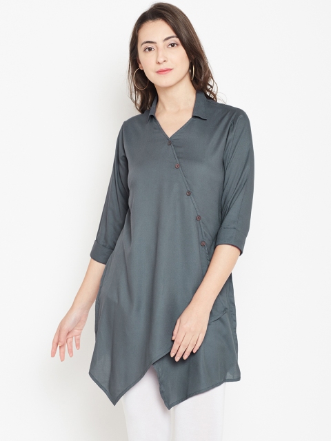 

Shree Charcoal Grey Solid Tunic