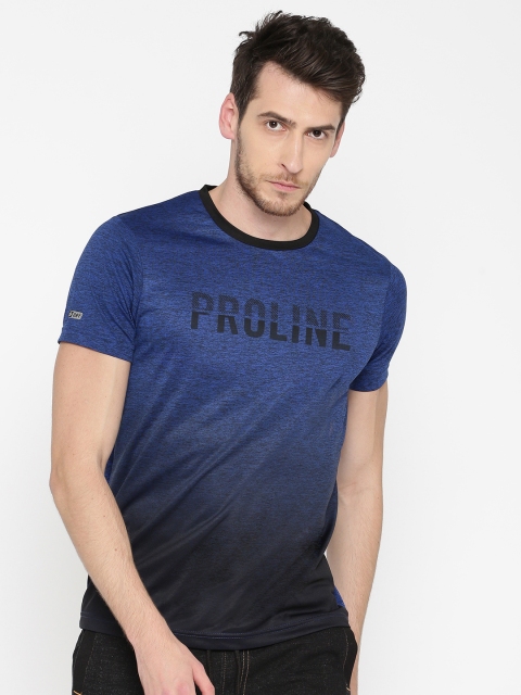 

Proline Active Men Blue Printed Round Neck T-shirt