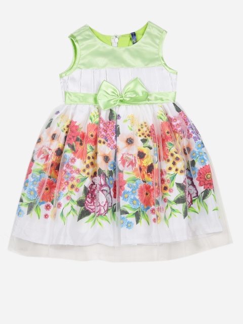 

YK Girls Multi Coloured Printed Fit and Flare Dress