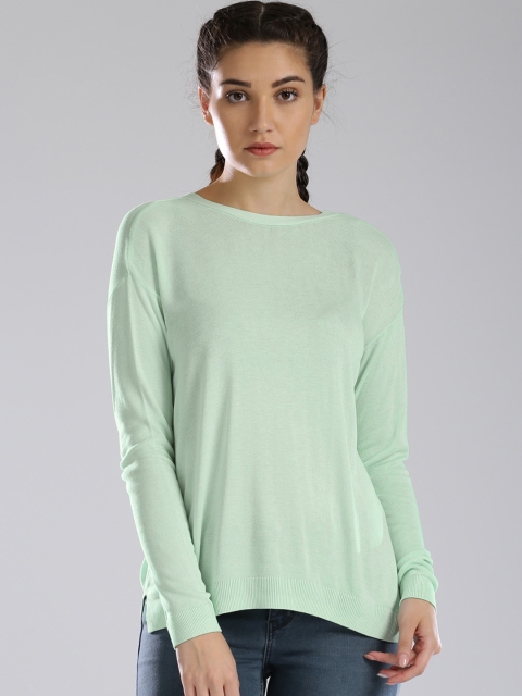 

Levis Women Sea Green Solid Pullover