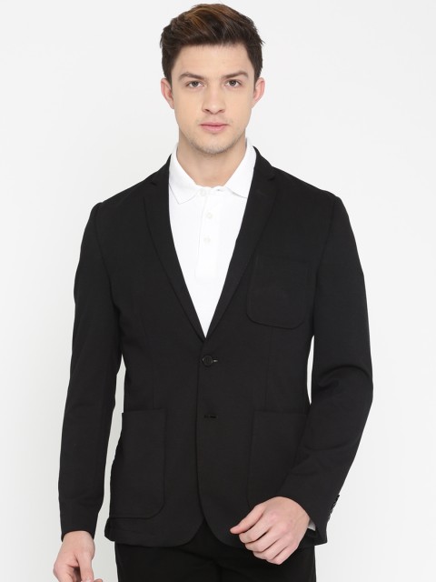 

Allen Solly Men Black Single-Breasted Slim Fit Smart Casual Blazer