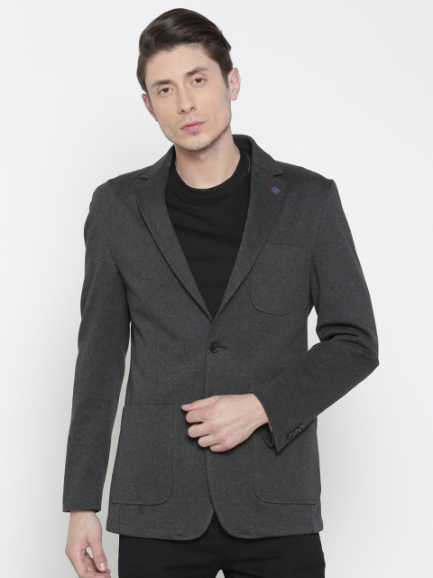 

Allen Solly Men Charcoal Grey Single-Breasted Slim Fit Casual Blazer