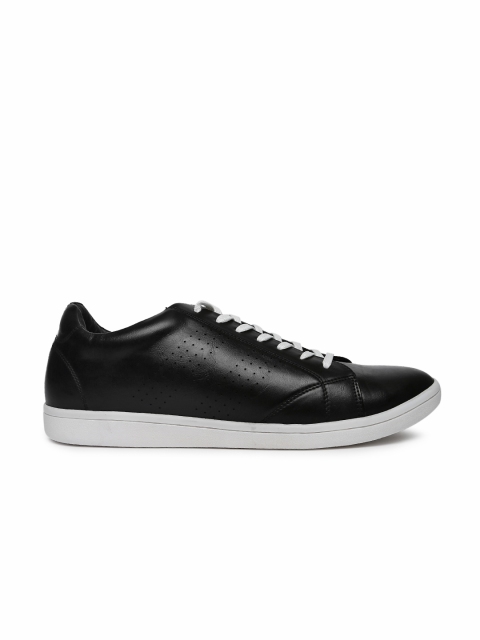 

ether Men Black Perforated Sneakers