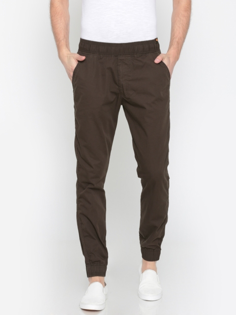 

Sports52 wear Men Brown Regular Fit Solid Joggers