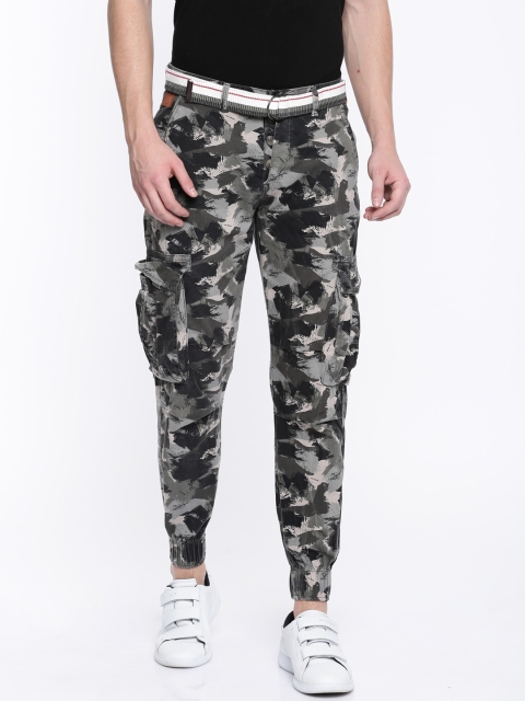 

Sports52 wear Men Grey Printed Cargos