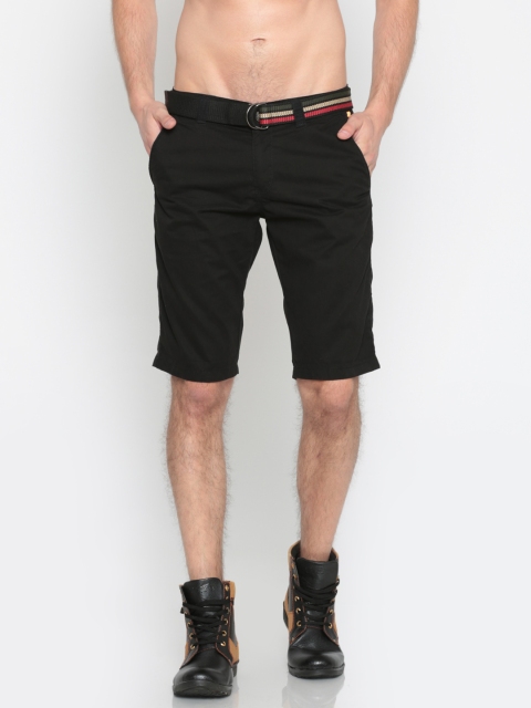 

Sports52 wear Men Black Solid Shorts