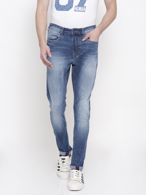 

Pepe Jeans Men Blue Carrot Slim Fit Low-Rise Clean Look Stretchable Jeans
