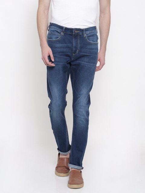 

Pepe Jeans Men Blue Slim Fit Low-Rise Mildly Distressed Jeans