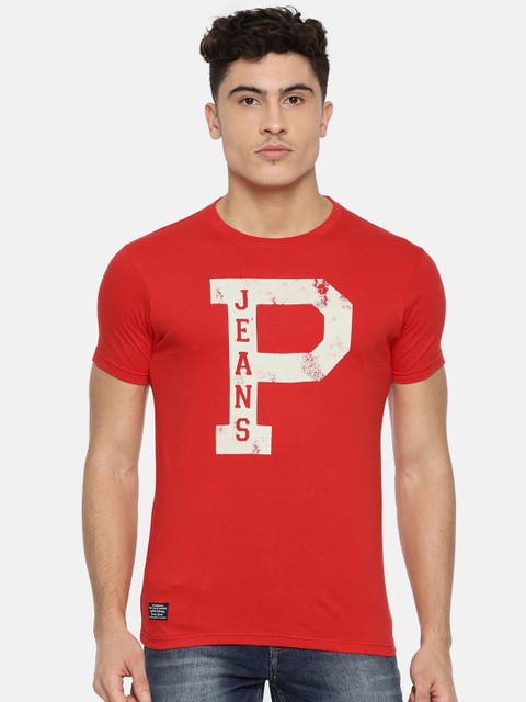 

Pepe Jeans Men Red Printed Round Neck T-shirt